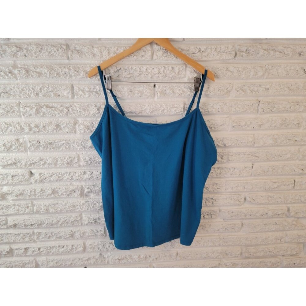Lane Bryant Plus Size 22 24 Blue Camisole Cami Top Adjustable Strap BLU257E